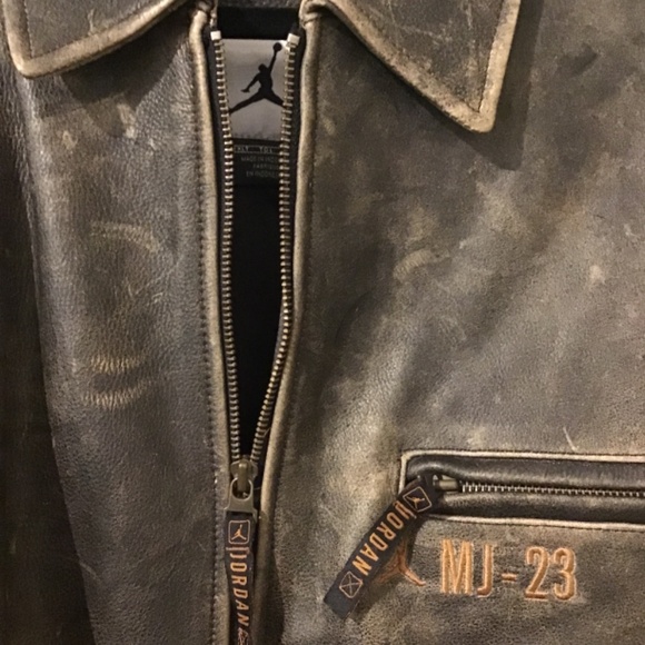 🔥Rare, vintage JORDAN, see pics, distressed leather coat, Size=XLT, new cond.🔥 - Picture 2 of 12